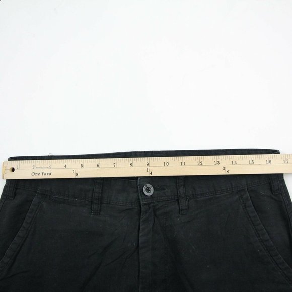 Canda Mens Straight Pants Black Mid Rise Flat Front 100% Cotton 34x32 - Picture 4 of 9